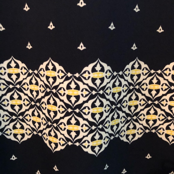 MSSP Long Navy Yellow and White Ladies Skirt Size Small EUC - Picture 4 of 10